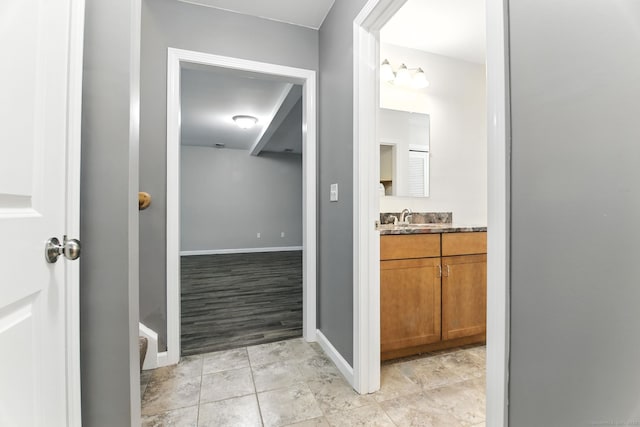 221 Griffin Rd, Suffield, CT 06093 - bathroom featuring vanity and tile patterned floors