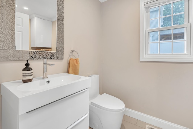 84 Edison Ave, Fairfield, CT 06825 - half bath featuring tile patterned flooring and vanity