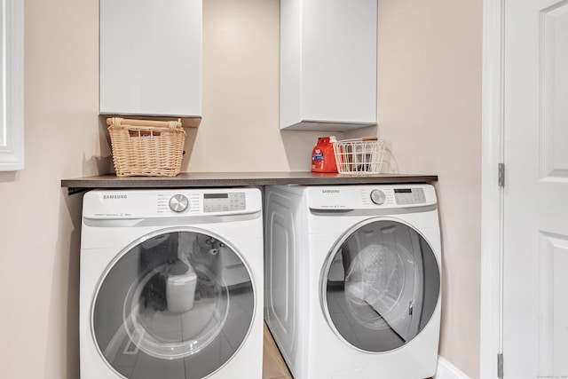 84 Edison Ave, Fairfield, CT 06825 - laundry area with separate washer and dryer and cabinet space