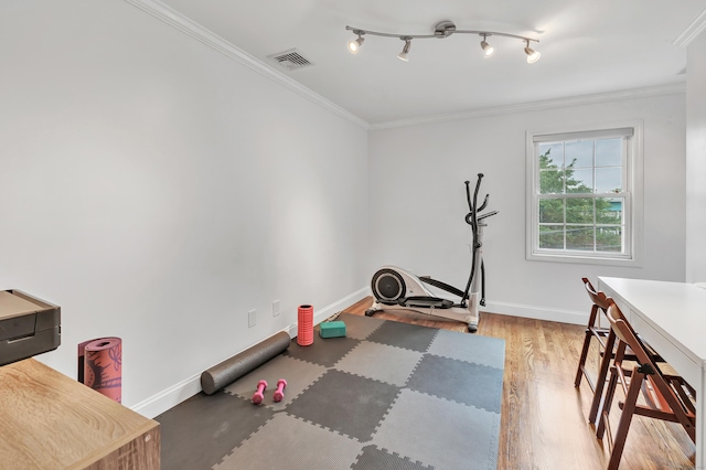 84 Edison Ave, Fairfield, CT 06825 - exercise area with wood finished floors and crown molding
