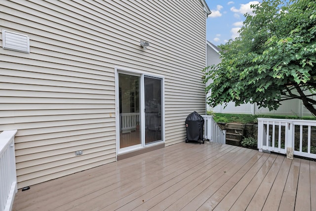 84 Edison Ave, Fairfield, CT 06825 - wooden terrace with area for grilling
