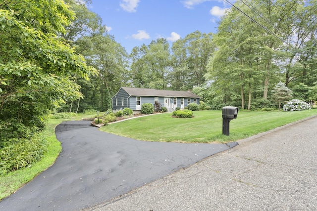 477 Skyline Dr, Orange, CT 06477 - ranch-style home featuring asphalt driveway and a front yard