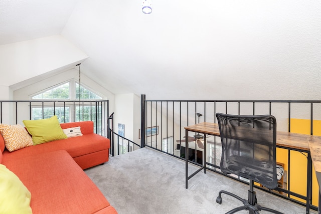 278 Carriage Crossing Ln Unit 278, Middletown, CT 06457 - carpeted home office featuring lofted ceiling