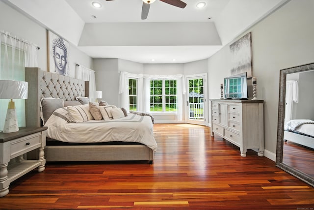 31 Galbraith Rd, Stafford, CT 06071 - bedroom with wood finished floors, recessed lighting, ceiling fan, and access to outside