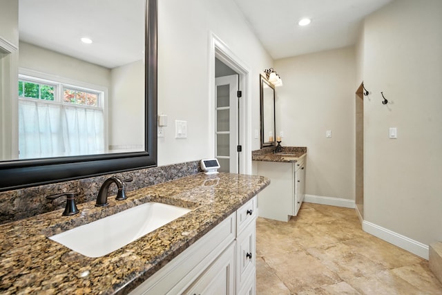 31 Galbraith Rd, Stafford, CT 06071 - full bath with two vanities and recessed lighting