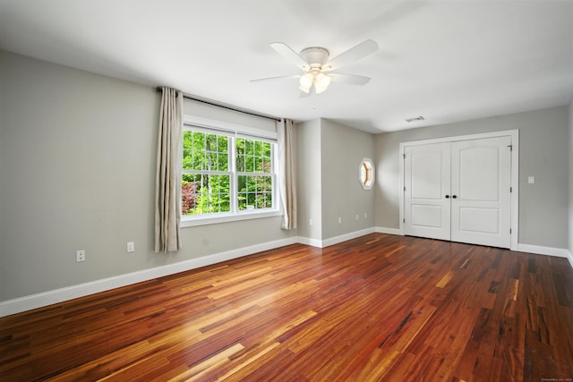 31 Galbraith Rd, Stafford, CT 06071 - unfurnished bedroom with wood finished floors, a closet, and a ceiling fan