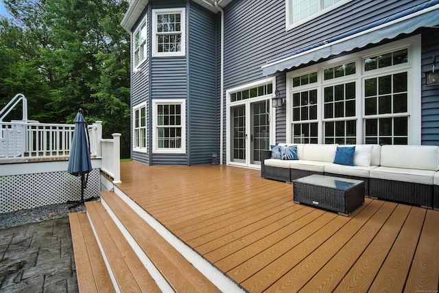 31 Galbraith Rd, Stafford, CT 06071 - wooden terrace with an outdoor hangout area