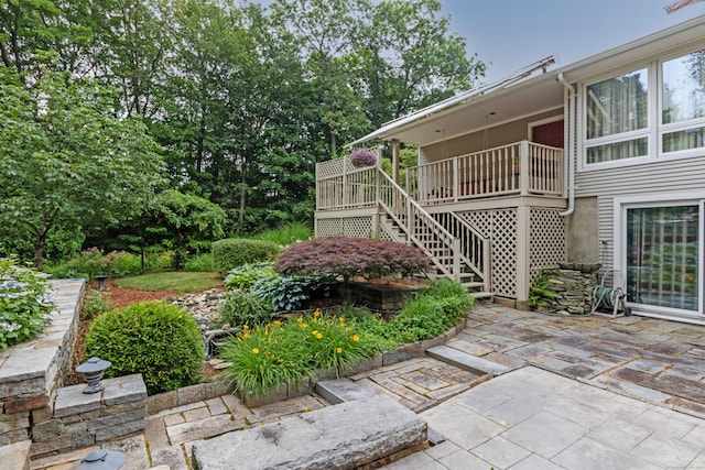 4 Melburn Ave, East Hampton, CT 06424 - view of patio / terrace with stairway and a deck