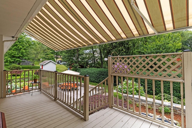 4 Melburn Ave, East Hampton, CT 06424 - deck featuring a shed and view of scattered trees