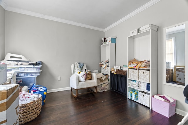 1492 Dixwell Ave, Hamden, CT 06514 - living area with crown molding and hardwood / wood-style floors
