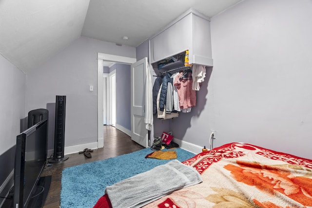 1492 Dixwell Ave, Hamden, CT 06514 - bedroom with wood finished floors and lofted ceiling