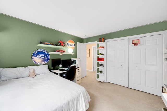 190 Charles St, Tolland, CT 06084 - bedroom with light carpet and a closet