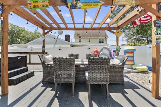 107 May St, West Haven, CT 06516 - wooden terrace with a pergola and a covered hot tub