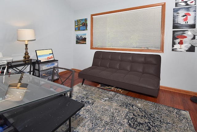 105 Maple Ave Apt 16, Vernon, CT 06066 - living area featuring wood finished floors and baseboards
