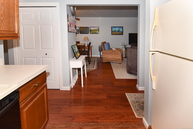 105 Maple Ave Apt 16, Vernon, CT 06066 - corridor with dark wood-type flooring and baseboards
