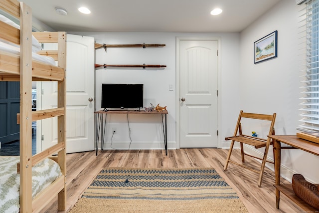 114 Lakeside Dr, East Haddam, CT 06423 - bedroom with light wood-type flooring and recessed lighting