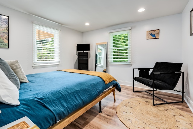 114 Lakeside Dr, East Haddam, CT 06423 - bedroom with light wood finished floors and recessed lighting