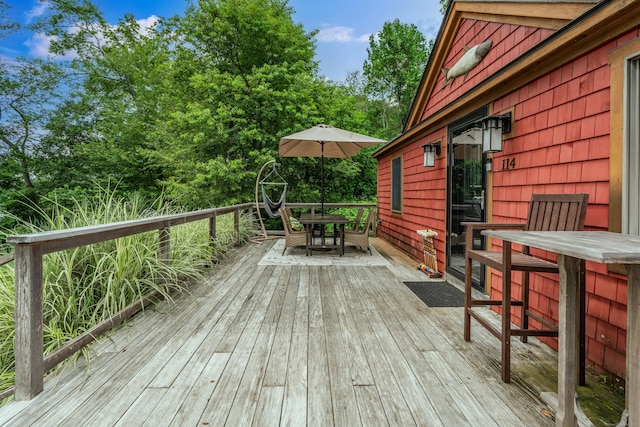 114 Lakeside Dr, East Haddam, CT 06423 - deck with outdoor dining area
