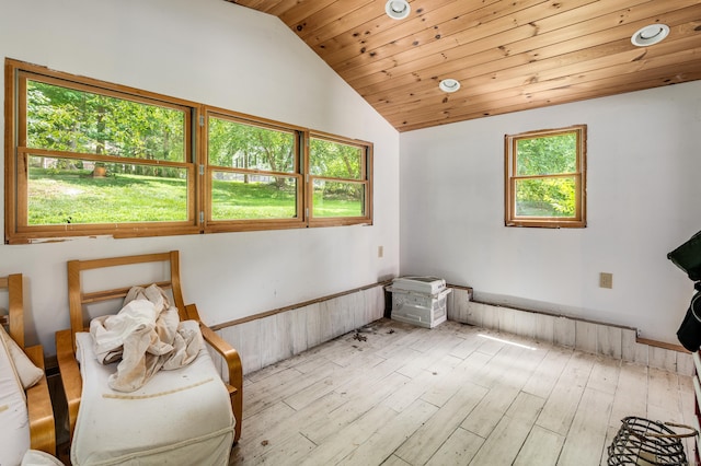 114 Lakeside Dr, East Haddam, CT 06423 - empty room with lofted ceiling, wood-type flooring, and wood ceiling