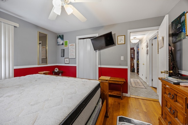 87 Kaynor Dr, Waterbury, CT 06708 - bedroom with wood-type flooring and ceiling fan