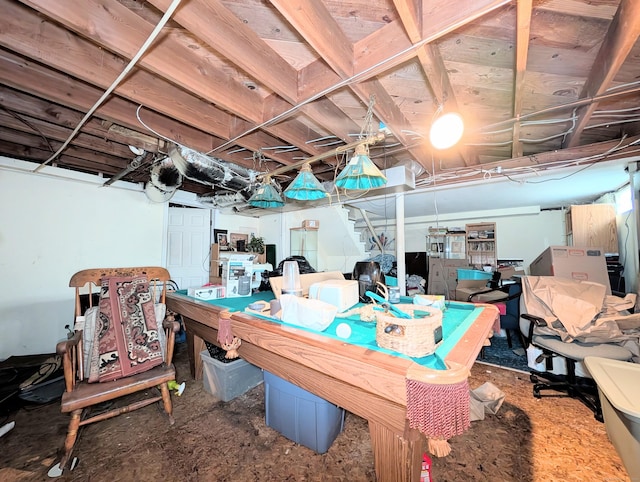 943 Success Ave, Stratford, CT 06614 - unfinished basement with stairs