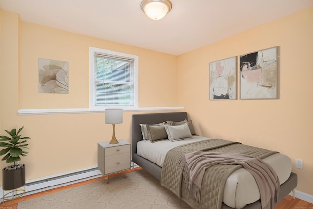 15 Sky Edge Ln, Bethel, CT 06801 - bedroom with a baseboard radiator and wood finished floors
