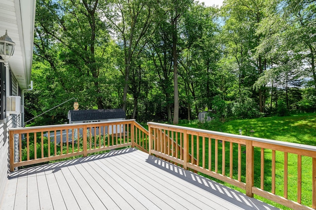 15 Sky Edge Ln, Bethel, CT 06801 - deck featuring a yard and a storage unit
