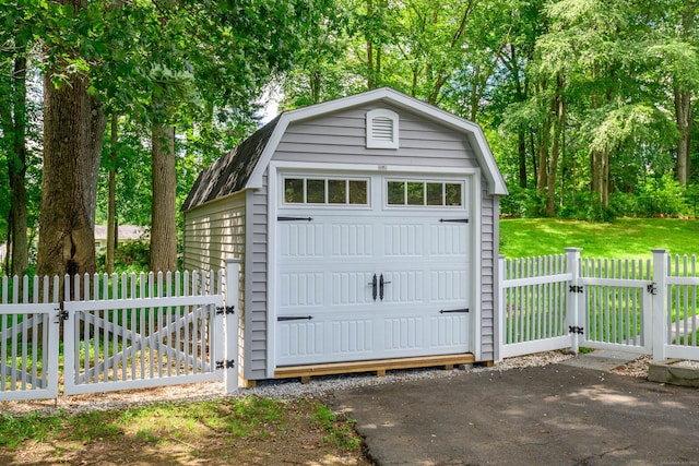 15 Sky Edge Ln, Bethel, CT 06801 - garage with a gate and view of wooded area