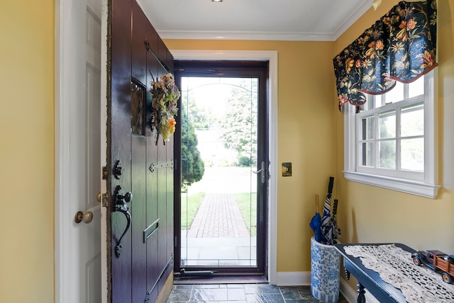 35 Grandview Ter, Wethersfield, CT 06109 - entryway with crown molding and baseboards