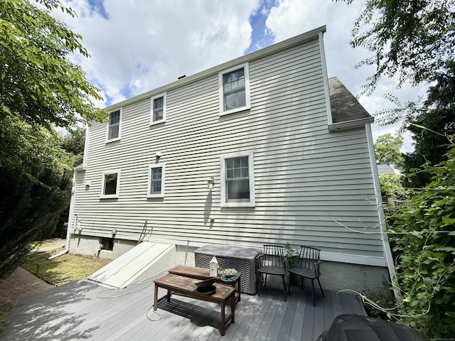 271 Jeniford Rd, Fairfield, CT 06824 - rear view of house featuring a wooden deck