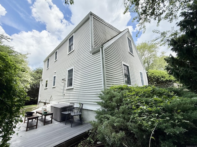 271 Jeniford Rd, Fairfield, CT 06824 - view of side of home featuring a deck