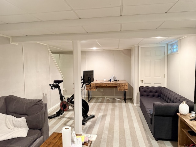 271 Jeniford Rd, Fairfield, CT 06824 - workout room featuring light carpet