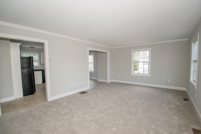 783 Naugatuck Ave, Milford, CT 06461 - unfurnished room with light carpet and crown molding