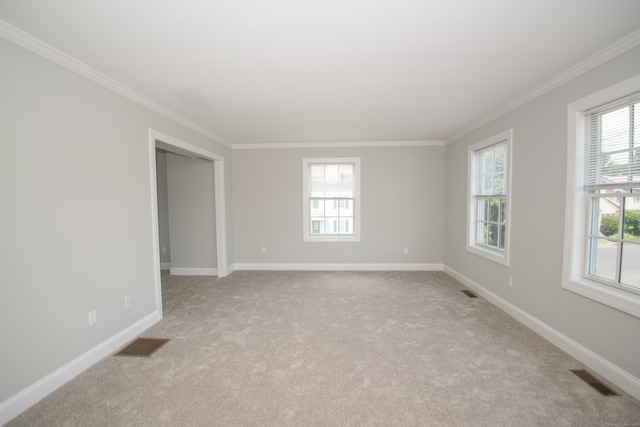 783 Naugatuck Ave, Milford, CT 06461 - spare room featuring healthy amount of natural light, ornamental molding, and light carpet