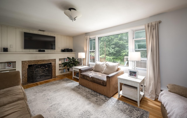 16 Westview Dr, Bethel, CT 06801 - living room featuring wood finished floors and a premium fireplace