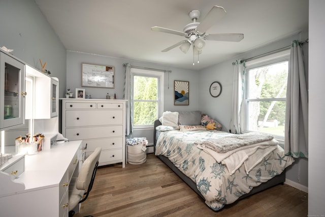 16 Westview Dr, Bethel, CT 06801 - bedroom featuring wood finished floors, a desk, and a ceiling fan