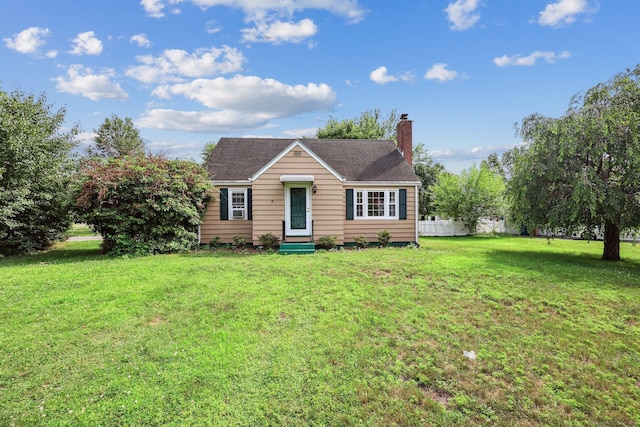 17 Burke Rd, Vernon, CT 06066 - view of front of home with a chimney and a front lawn