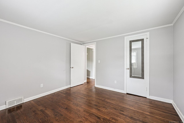 17 Burke Rd, Vernon, CT 06066 - unfurnished room with crown molding and dark wood-style flooring
