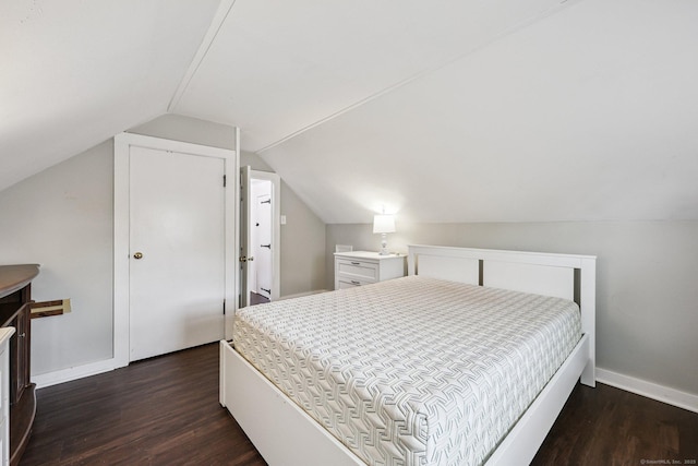 17 Burke Rd, Vernon, CT 06066 - bedroom with dark wood-style flooring and vaulted ceiling