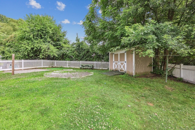 17 Burke Rd, Vernon, CT 06066 - fenced backyard with a storage unit