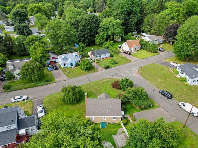 17 Burke Rd, Vernon, CT 06066 - aerial perspective of suburban area featuring a heavily wooded area