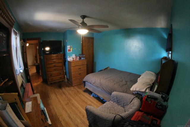 375 Baldwin St, Waterbury, CT 06706 - bedroom with wood finished floors and a ceiling fan