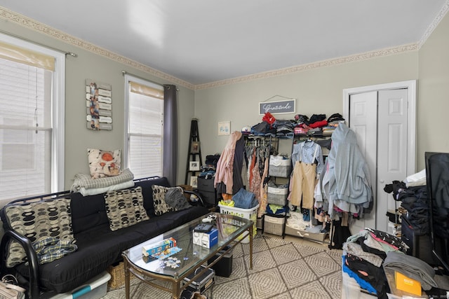78 Church St, Hamden, CT 06514 - living area featuring ornamental molding