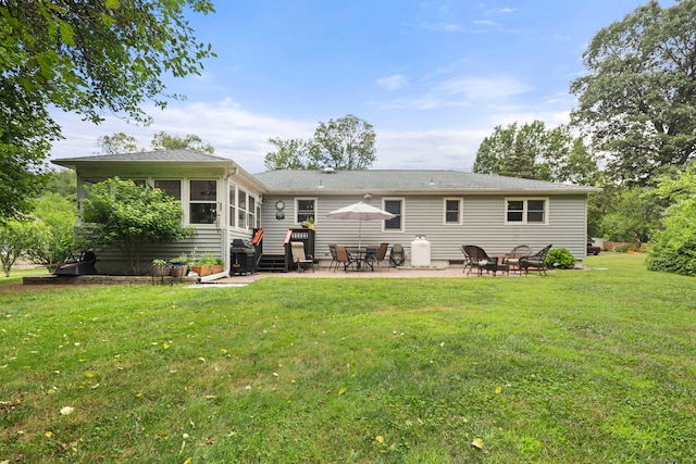17 Valley Stream Dr, Danbury, CT 06811 - rear view of property featuring a patio area and a lawn