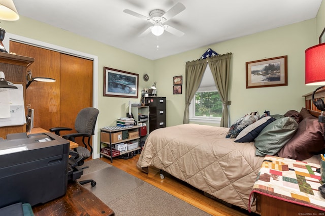 17 Valley Stream Dr, Danbury, CT 06811 - bedroom featuring wood finished floors, an office area, and ceiling fan