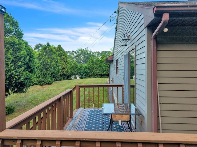 41 Fog Plain Rd, Waterford, CT 06385 - wooden terrace with a yard