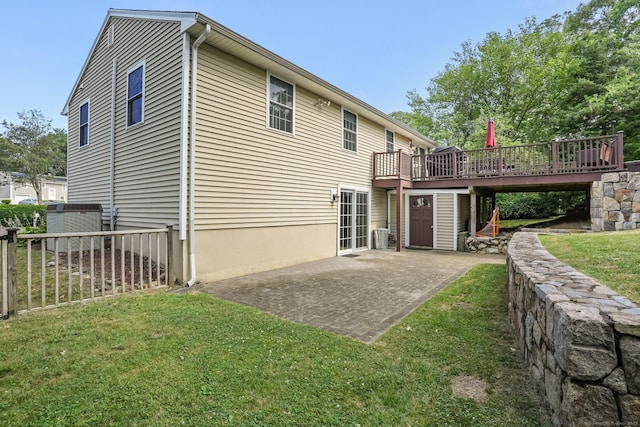 76 Valley View Rd, Norwalk, CT 06851 - back of property featuring a deck and a patio