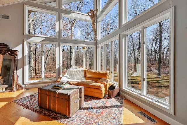 80 Norton Rd, Easton, CT 06612 - sunroom featuring wood finished floors and a high ceiling