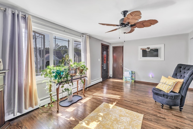 474 Franklin Ave, Stratford, CT 06614 - sitting room with wood finished floors and ceiling fan