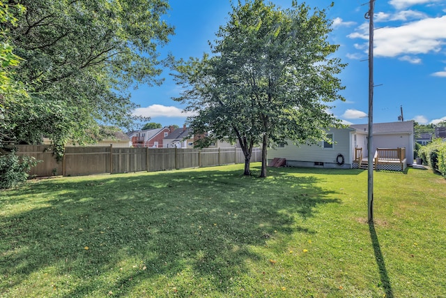 474 Franklin Ave, Stratford, CT 06614 - view of yard featuring a wooden deck